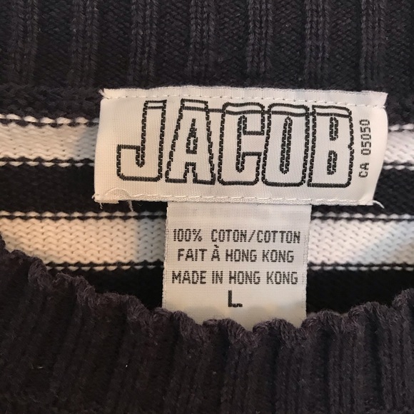 Jacob 100% cotton striped sweater size large - Picture 5 of 7